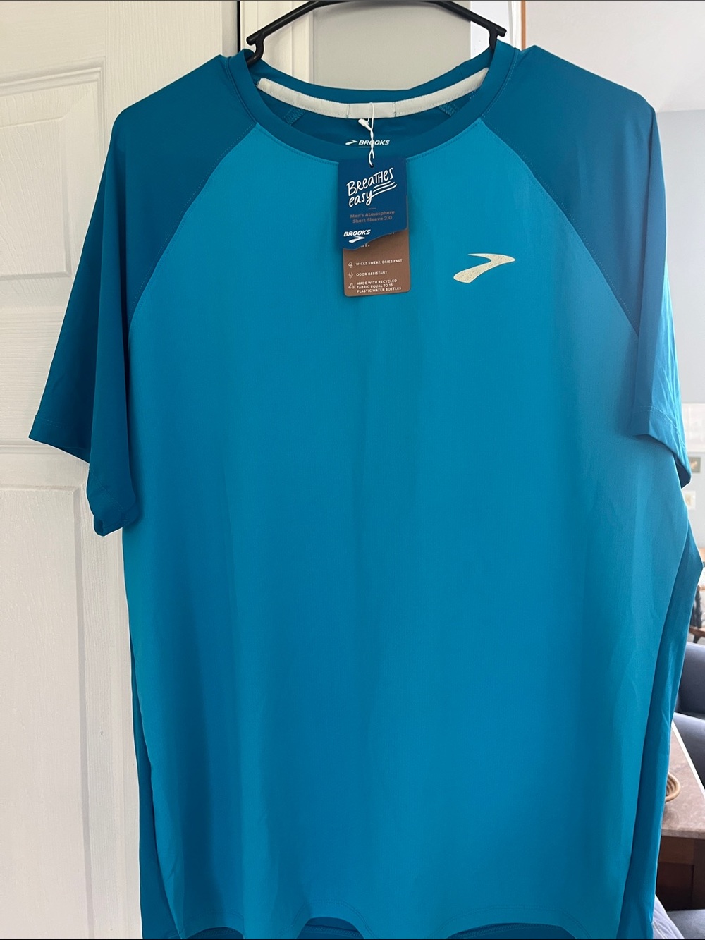 Brooks Men’s Atmosphere Short Sleeve 2.0 Large Hyper Blue NWT